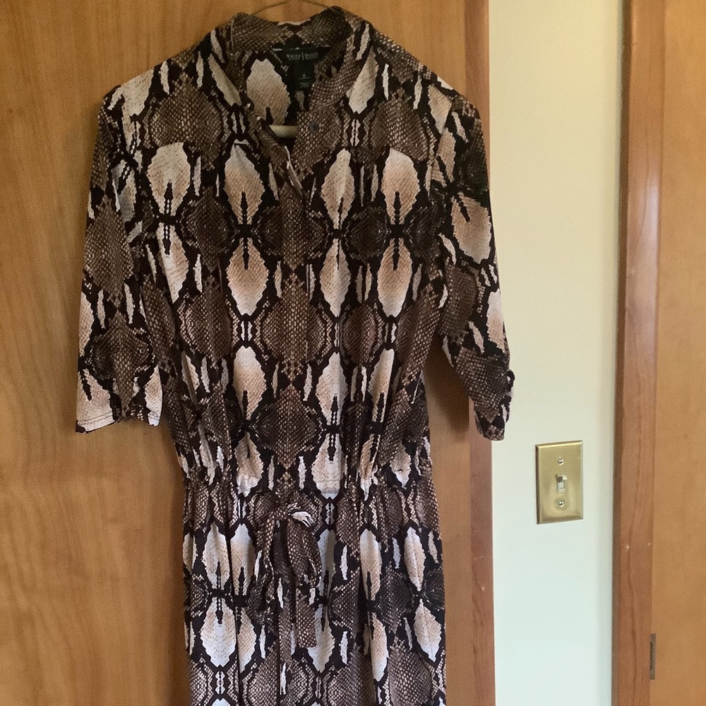 Snakeskin print dress